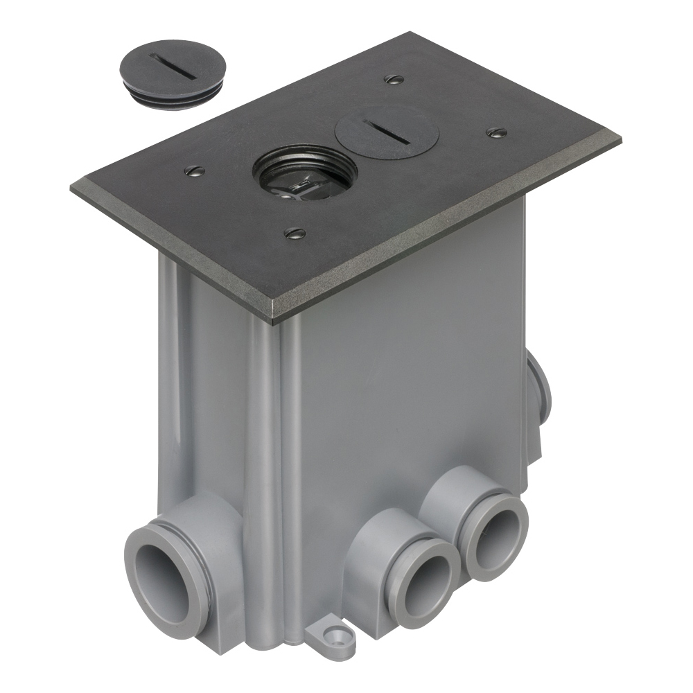 ARL FLBC101BL BLACK CONCRETE FLOOR BOX