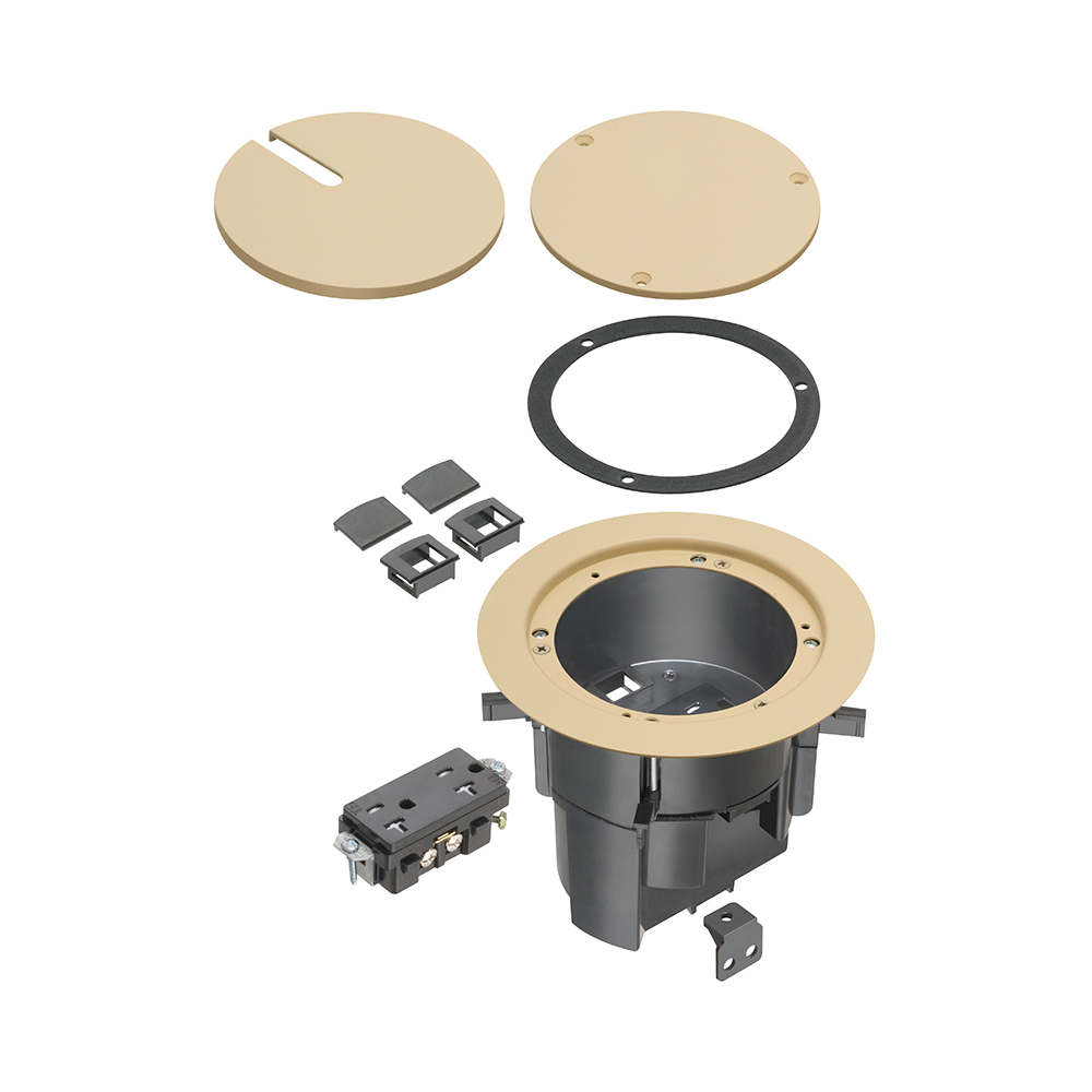 ARL FLBR5420LA FLUSH IN-USE BOX W/TWOLOW VOLT JACKS (LT ALM)