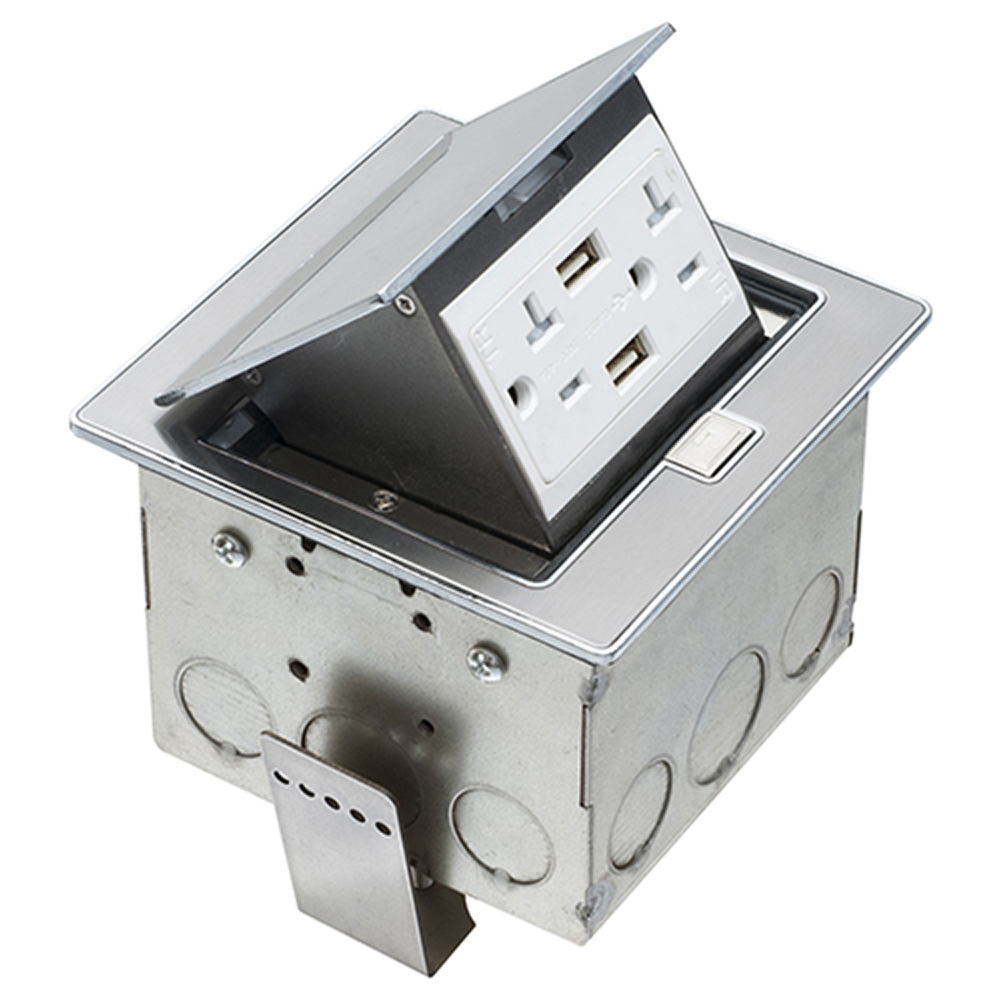 ARL FLBT4400USS TRAPDOOR COUNTERTOP BX /W TWO USB PORTS