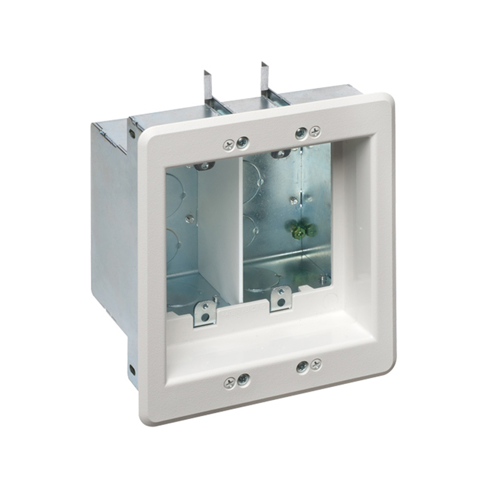 ARL TVBS505 2 GANG WHITE TV BOX