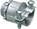 Twin Screw zinc die-cast all-purpose 1" knockout connector for Flex, AC, MCI, and NM cable secures into knockout with a locknut. Has a cable range of 0.830 to 1.090 inches and an end stop of 0.820 inches. With insulated throat.