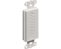 Cable entry device with slotted cover. White Non-metallic. Includes two #6 screws.