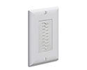 Cable entry device with slotted cover. White Non-metallic. Includes two #6 screws. Comes with wall plate.