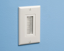 cable entry device mounted to wall