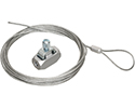 Galvanized braided support wire with toggle. 10ft length. Holds up to 75lbs. .080 wire