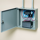 enclosure box with equipment installed inside