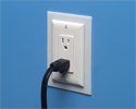 outlet with cord plugged in