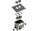 exploded view of components included in adjustable floor box kit