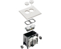 exploded view of components included in adjustable floor box kit