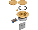 IN BOX cover kit. recessed receptacle and low voltage keystone for new concrete. Installs in Arlington's FLBC4500 and FLBC4502 box. Non metallic. Color Caramel.