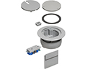 exploded view of components included in in-box cover kit