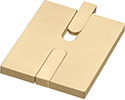Plated Brass, single gang blank and slotted covers. Includes gasketed blank cover with mounting screws, single gang dual slotted in-use cover with removable tabs.