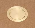in-box recessed floor box with blank cover in tiled floor