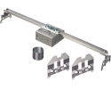 Steel fixtured box kit for suspended ceilings. With adjustable mounting bar. Preset for 24 in. Grid. Supports up to 50lb fixtures. 1-1/2 inch box depth, 30 cu. in. 4 in. square box.