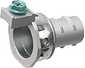 3/4" knockout snap tite connector for 1/2" flexible metal conduit. No tools required for installation. Designed for use in new or old work. Mounts from inside the box. Insulated throat. Includes grounding lug.