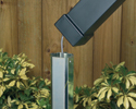 bollard garden post sliding over metal support post