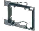 Low voltage bracket for new construction. Mounts vertical on wood or metal studs. Non Metallic. Two gang. For class 2 low voltage wiring. Built in 3/4" Knockout.