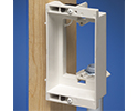 Recessed low voltage mounting bracket for old or new construction. Designed to install low voltage class 2 wiring only. White Paintable. Single Gang.