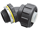 Non Metallic 45 degree connector for use with non metallic liquid tight conduit type B only. 3/4" Trade Size. Color Black.