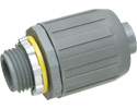 Non Metallic straight snap2it connector for use with non metallic liquid tight conduit type B only. Push on installation. 3/4" Trade Size.